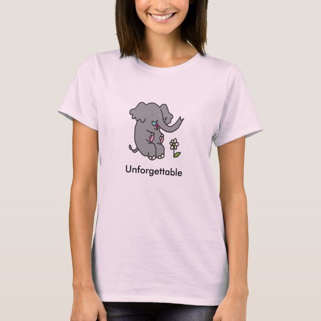 T-shirt inesquecível do elefante (Frente)