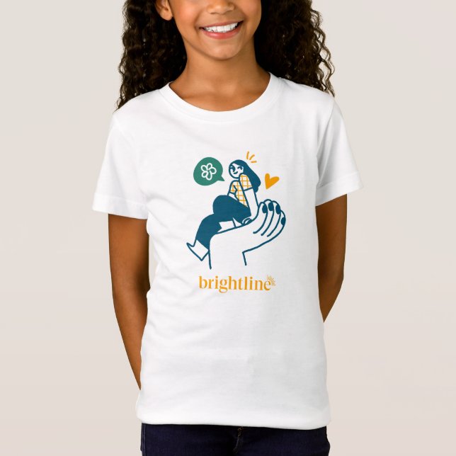 t-shirt infantil - Branco com ilustração manual (Frente)