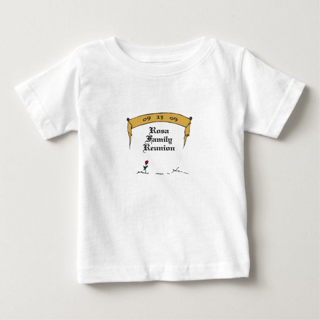 T-shirt infantil da reunião de Rosa (Frente)