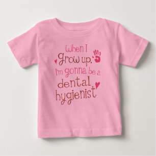 T-shirt infantil dental do bebê do higienista