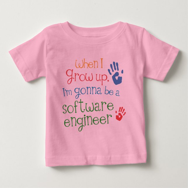T-shirt infantil do bebê da Software Engineer (Frente)