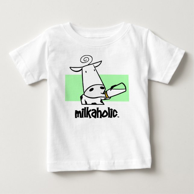 T-shirt infantil do bebê de Milkaholics (Frente)