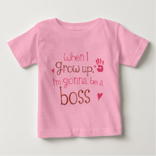T-shirt infantil do bebê do chefe (futuro)