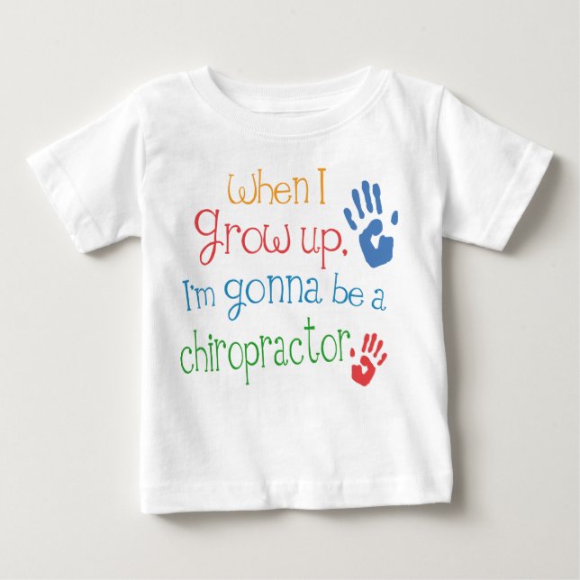 T-shirt infantil do bebê do Chiropractor (futuro) (Frente)