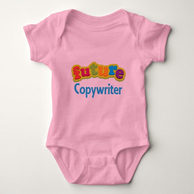 T-shirt infantil do bebê do Copywriter (futuro) (Frente)