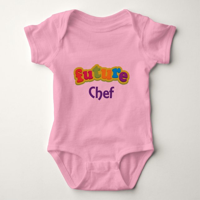 T-shirt infantil do bebê do cozinheiro chefe (Frente)