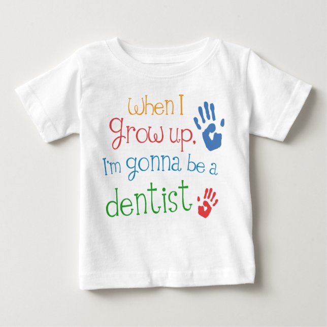T-shirt infantil do bebê do dentista (futuro) (Frente)