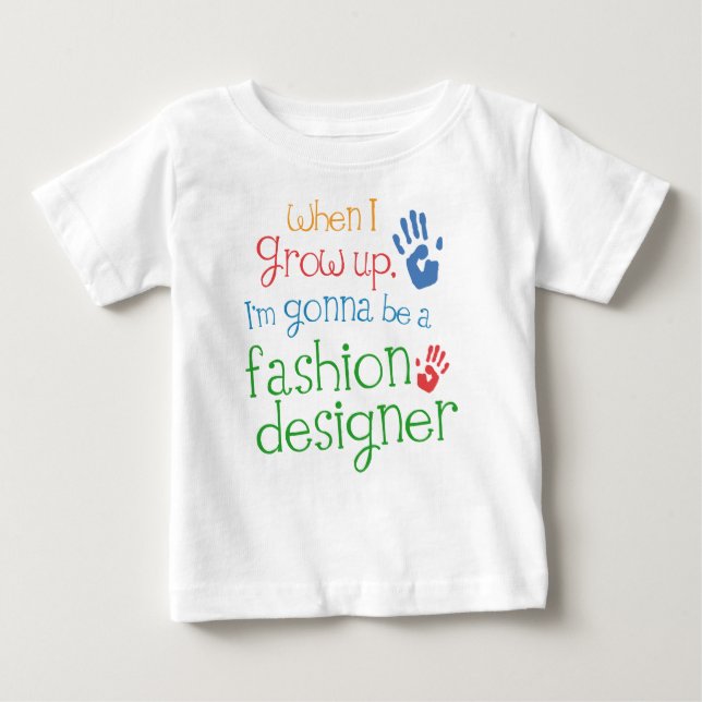 T-shirt infantil do bebê do desenhador de moda (Frente)
