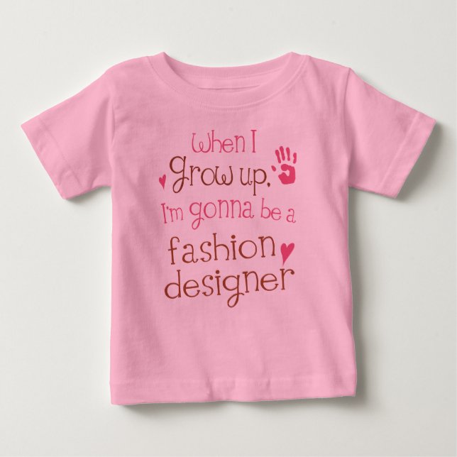 T-shirt infantil do bebê do desenhador de moda (Frente)