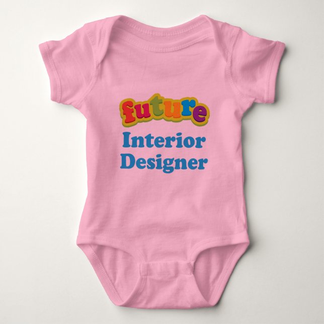 T-shirt infantil do bebê do designer de interiores (Frente)