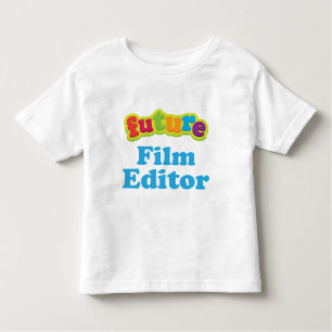 T-shirt infantil do bebê do editor do filme