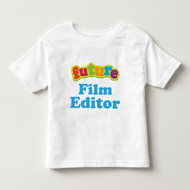 T-shirt infantil do bebê do editor do filme (Frente)