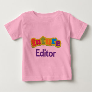 T-shirt infantil do bebê do editor (futuro)