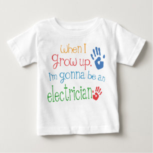 T-shirt infantil do bebê do eletricista (futuro)