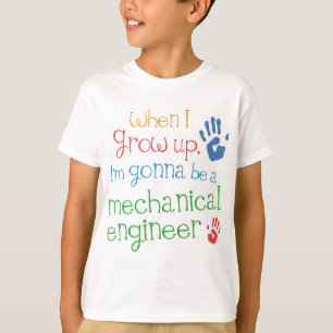 T-shirt infantil do bebê do engenheiro mecânico