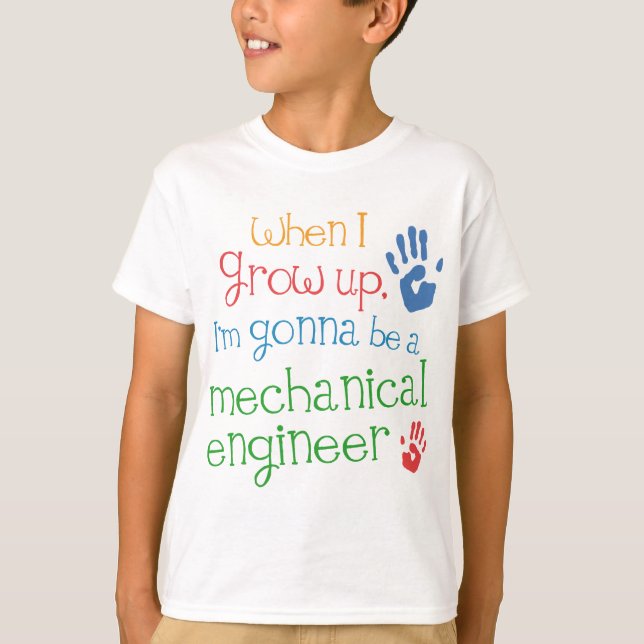 T-shirt infantil do bebê do engenheiro mecânico (Frente)