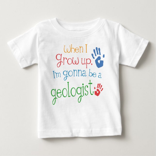 T-shirt infantil do bebê do geólogo (futuro) (Frente)