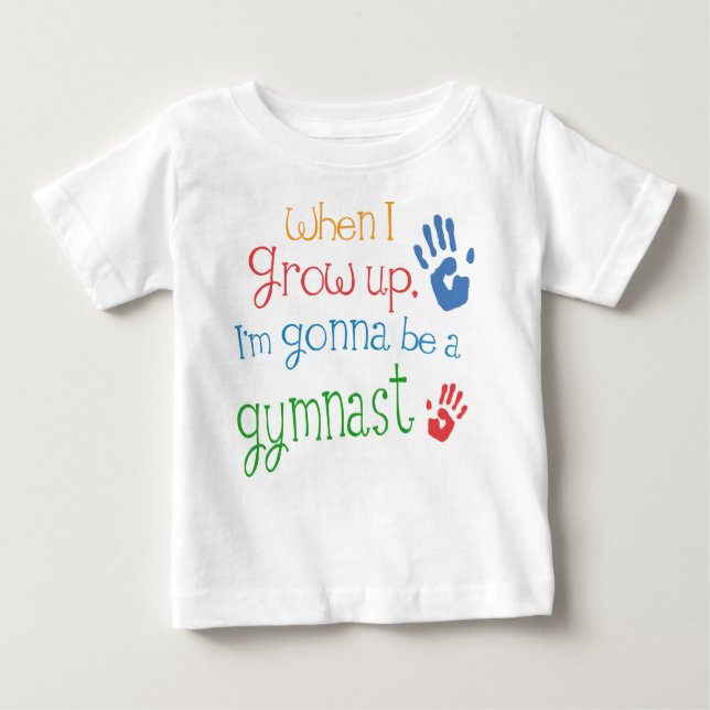 T-shirt infantil do bebê do Gymnast (futuro) (Frente)