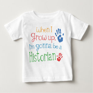 T-shirt infantil do bebê do historiador (futuro)