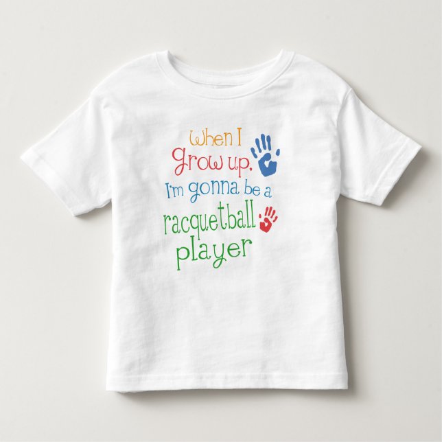 T-shirt infantil do bebê do jogador do Racquetball (Frente)