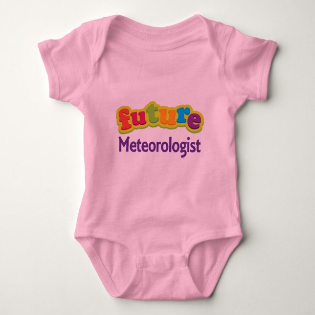 T-shirt infantil do bebê do meteorologista (Frente)