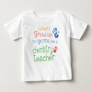 T-shirt infantil do bebê do professor da química