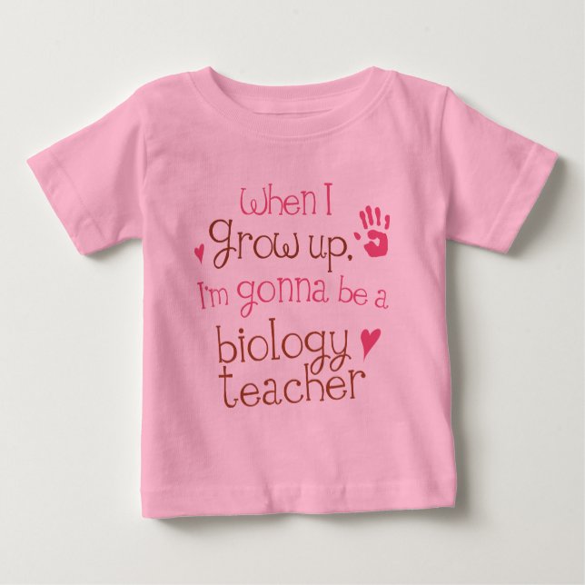 T-shirt infantil do bebê do professor de biologia (Frente)