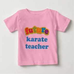 T-shirt infantil do bebê do professor do karaté