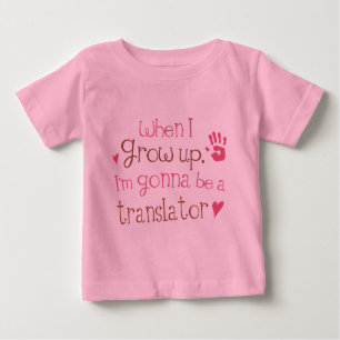 T-shirt infantil do bebê do tradutor (futuro)