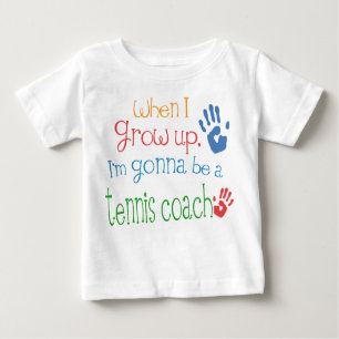 T-shirt infantil do bebê do treinador de tênis