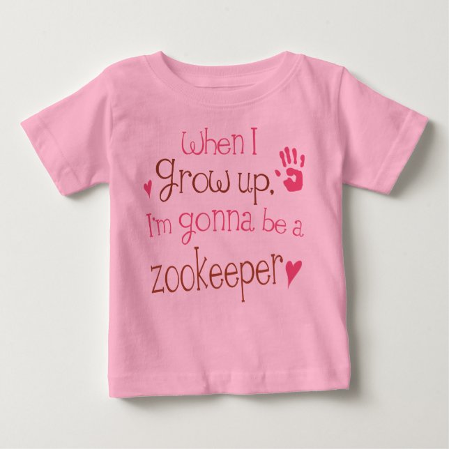 T-shirt infantil do bebê do Zookeeper (futuro) (Frente)