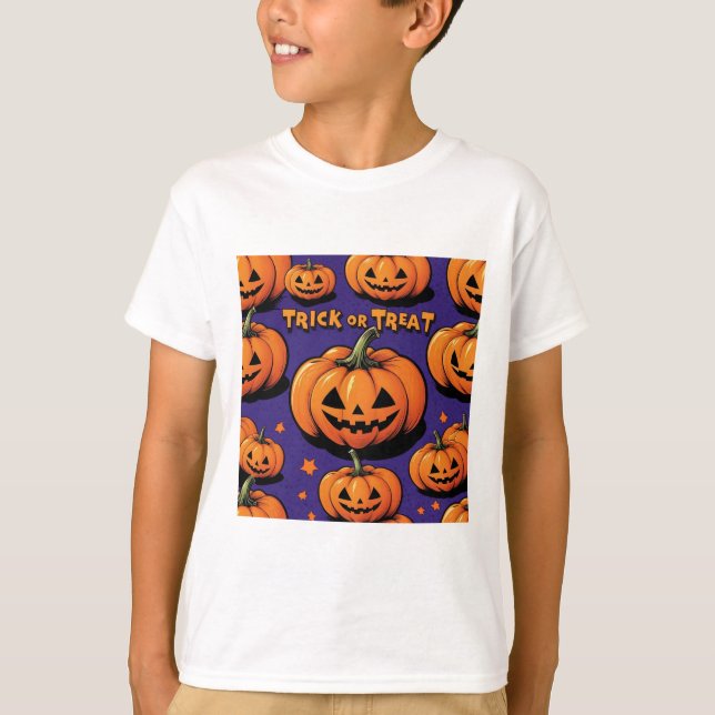 t-shirt infantil do Halloween (Frente)
