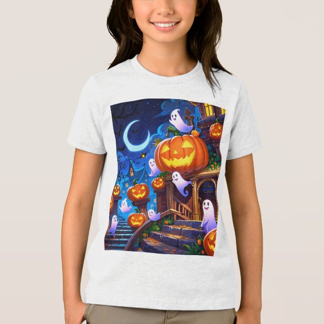 t-shirt infantil do Halloween (Frente)