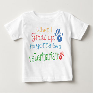 T-shirt infantil (futuro) veterinário do bebê