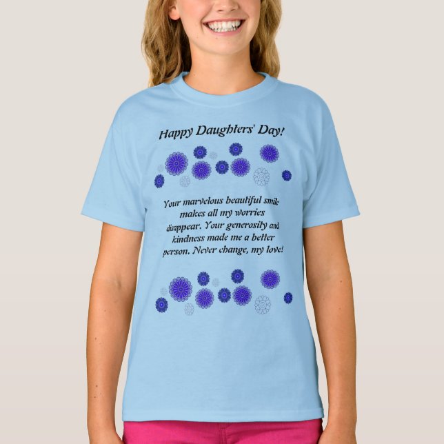 T-Shirt infantil para presente de dia das filhas (Frente)
