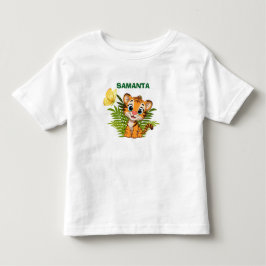 T-shirt Infantil Personalizado Pequeno Tigre & Bor