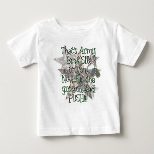 T-shirt infantil - senhor do pirralho do exército (Frente)