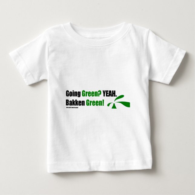 T-shirt infantil verde de Bakken (Frente)