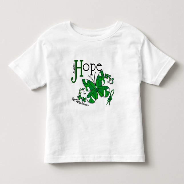 T-shirt Infecção hepática da borboleta do vitral (Frente)