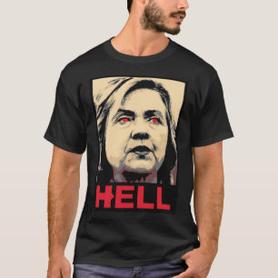 T-shirt Inferno curvado de Hillary Clinton - Anti-Hillary