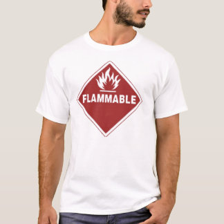 T-shirt inflamável