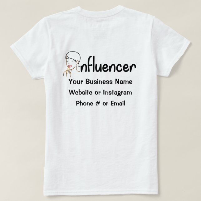 T-Shirt Influenciador de Maquiagem e Beleza (Verso do Design)