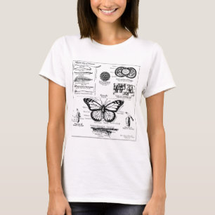 T-shirt Informação da borboleta de monarca