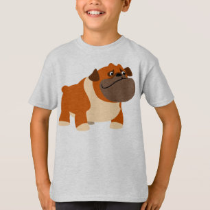 T-shirt inglês bonito das crianças do buldogue