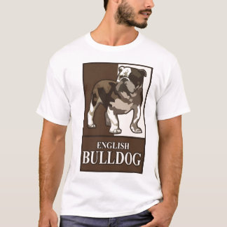 T-shirt inglês do buldogue