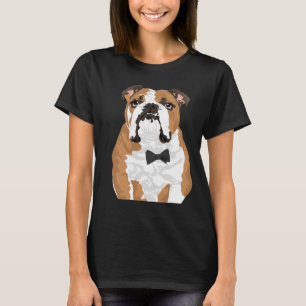 T-shirt inglês do buldogue do cavalheiro para