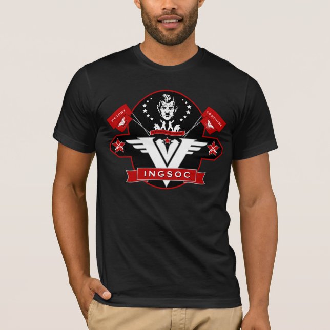 T-shirt INGSOC Propaganda do BomPensamento T (Frente)