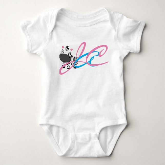 T-shirt Inicial da zebra (Frente)