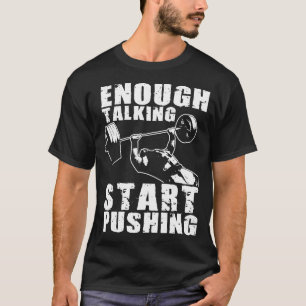 T-shirt Iniciar empurrando - Bench Press - Workout Motivat