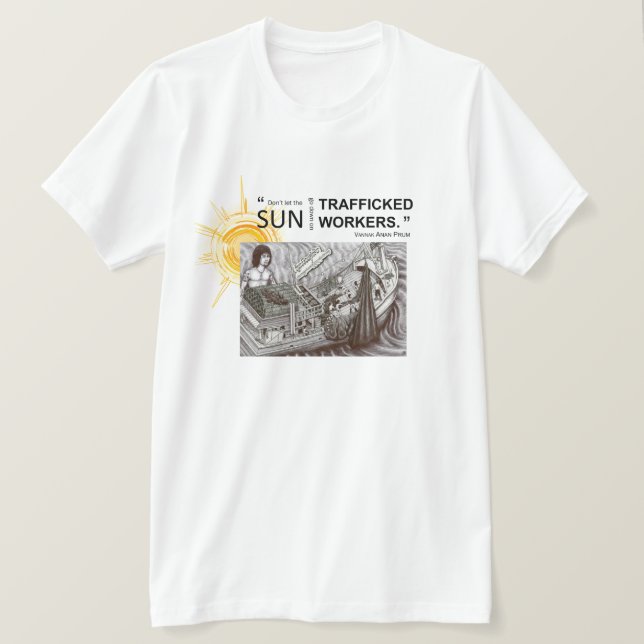 T-shirt inoperante do olho com citações 2 de (Frente do Design)